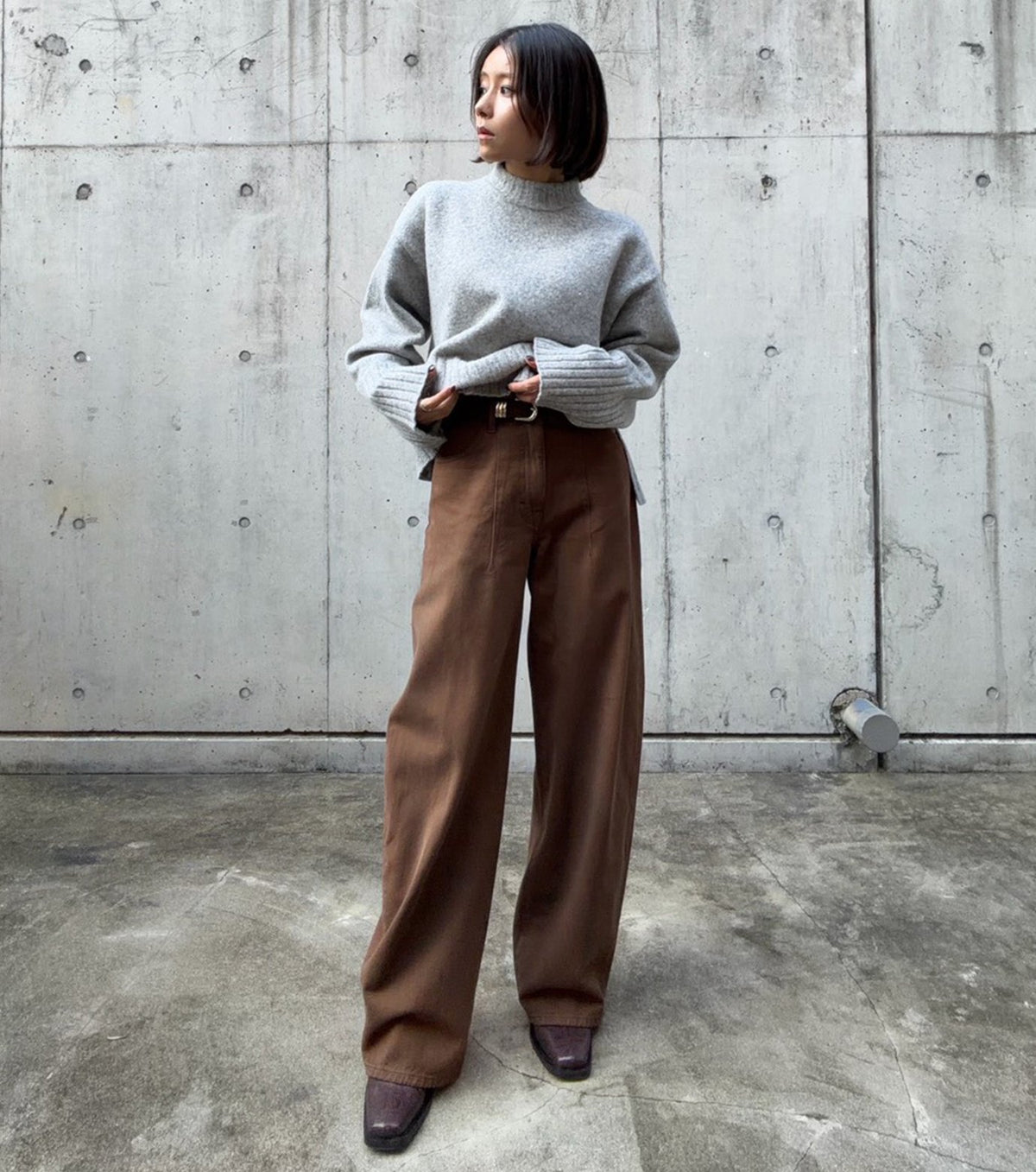 Relaxed Fit Crew Neck Sweater