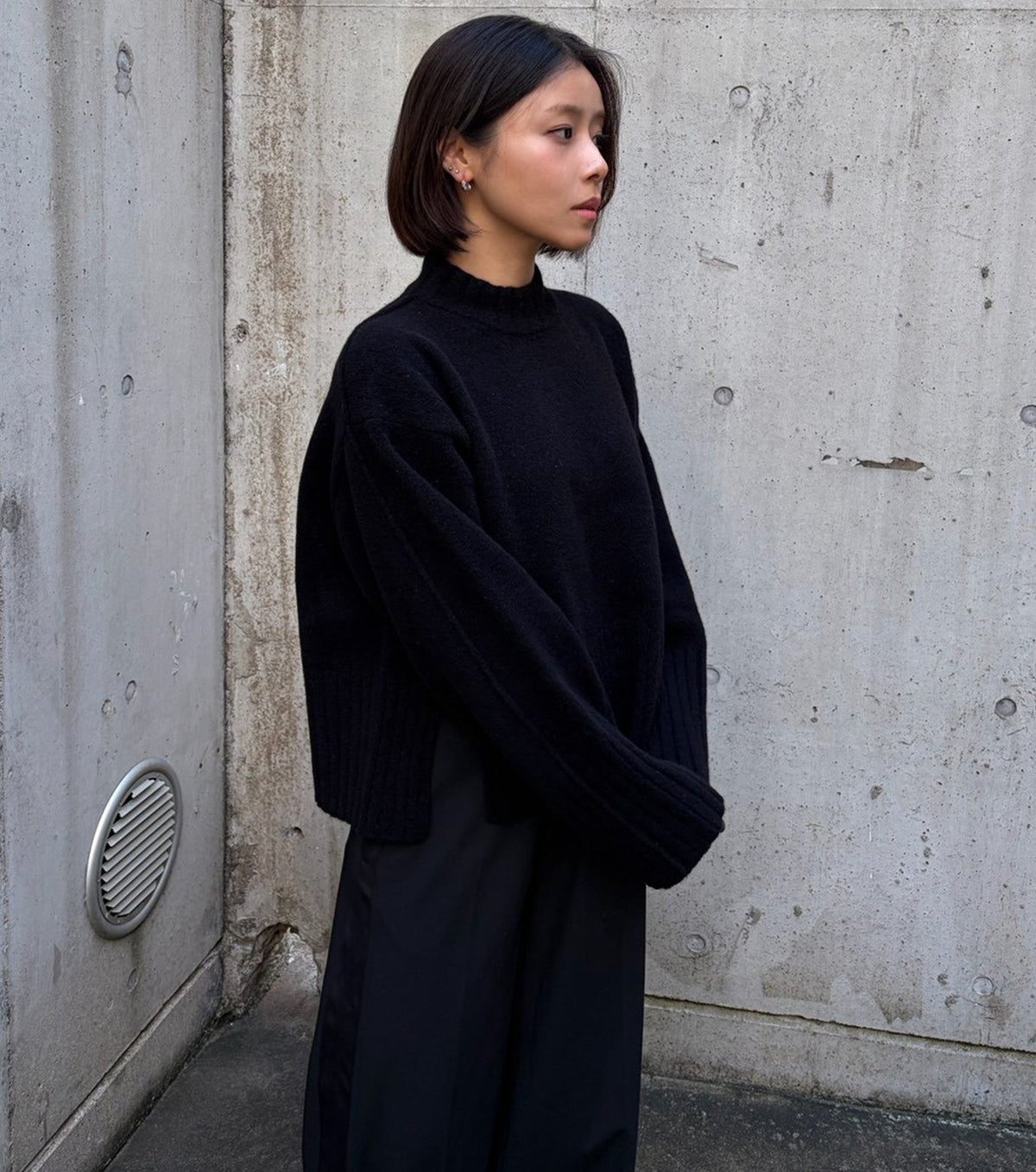 Relaxed Fit Crew Neck Sweater