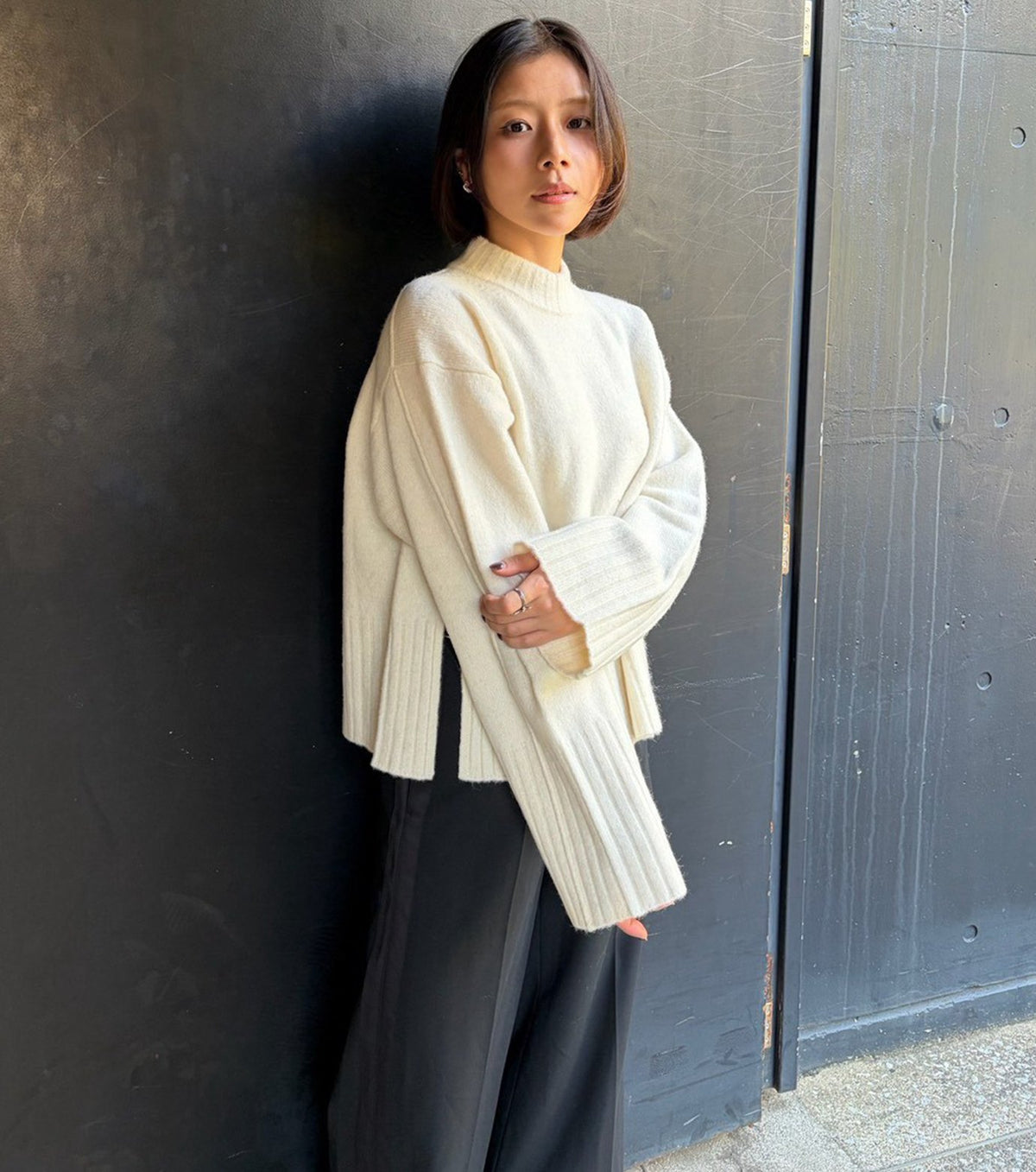Relaxed Fit Crew Neck Sweater