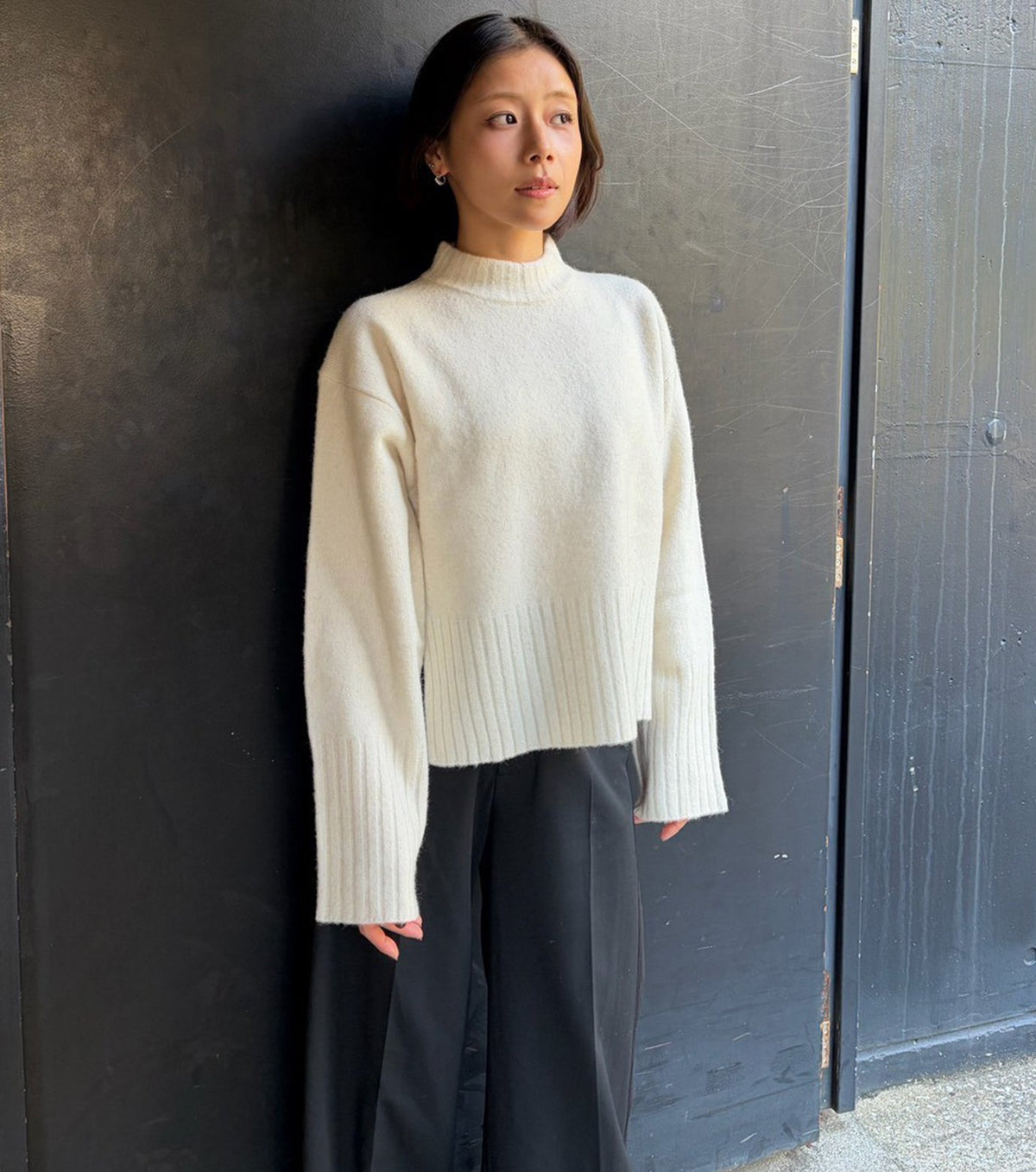 Relaxed Fit Crew Neck Sweater