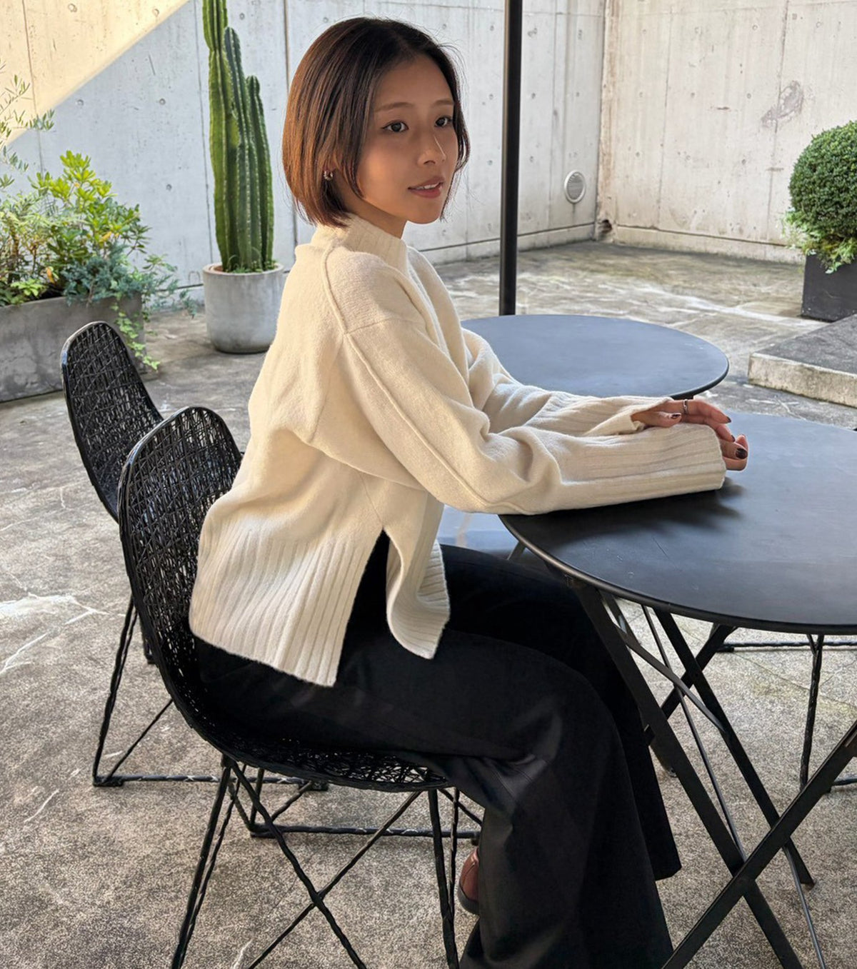 Relaxed Fit Crew Neck Sweater