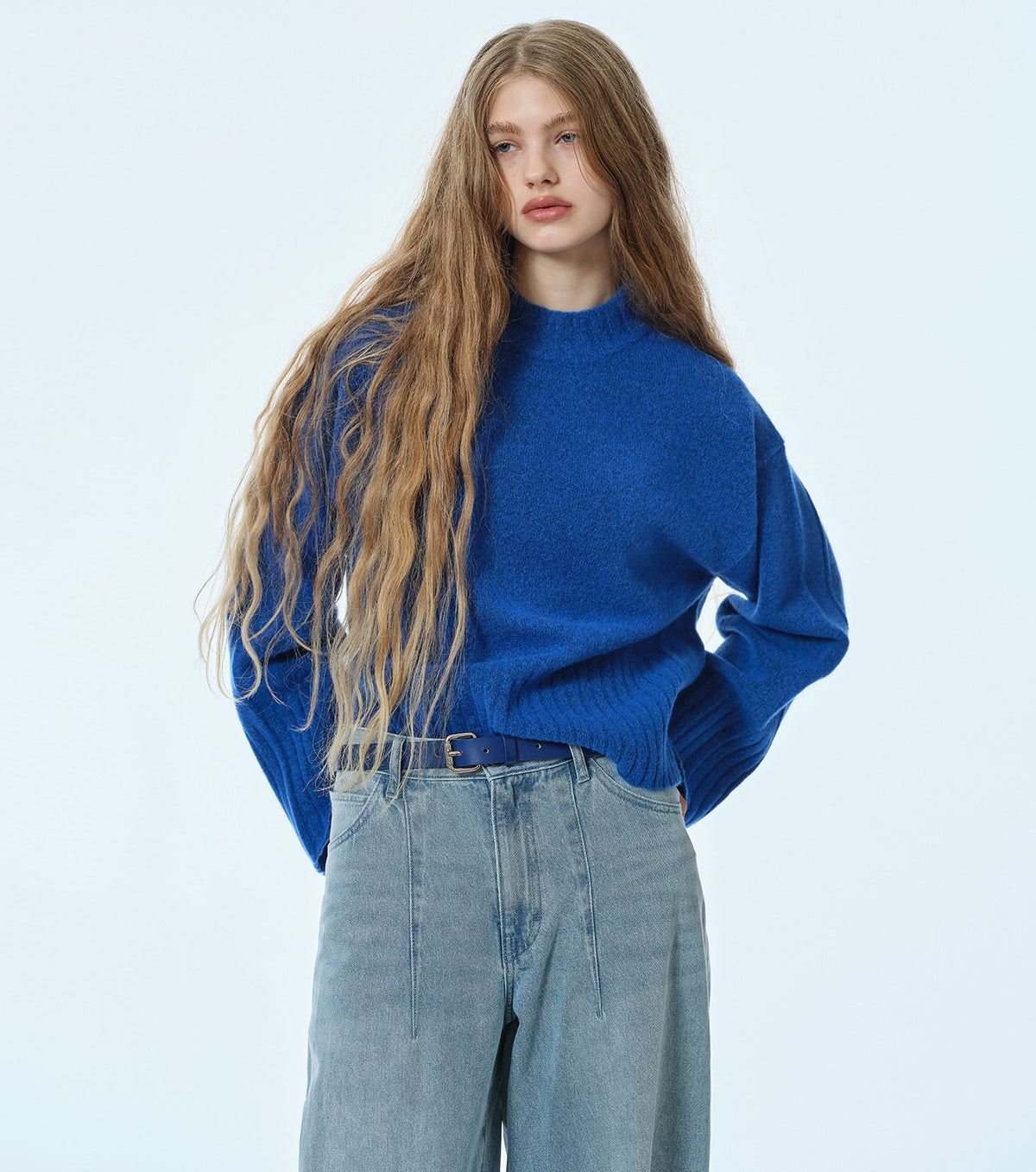 Relaxed Fit Crew Neck Sweater