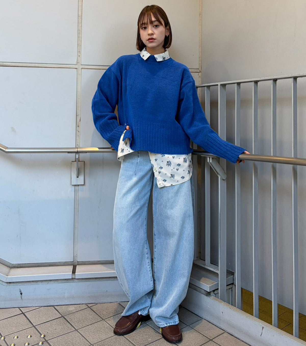 Relaxed Fit Crew Neck Sweater