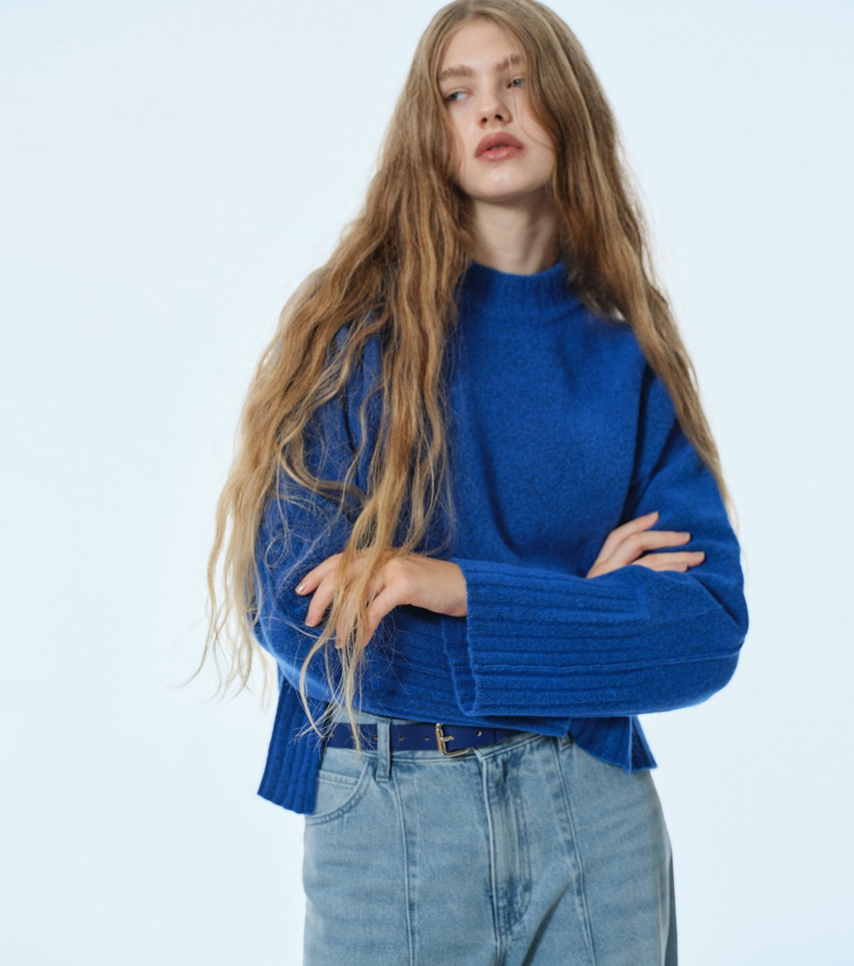 Relaxed Fit Crew Neck Sweater