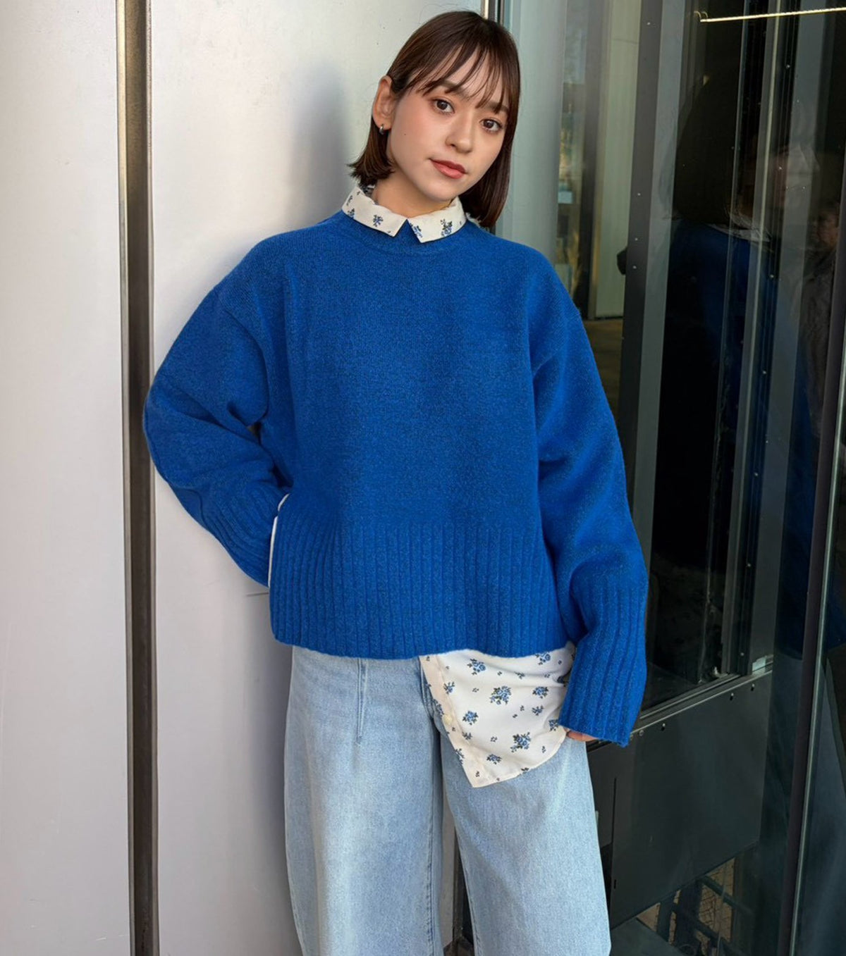 Relaxed Fit Crew Neck Sweater