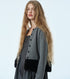 Faux Mink Hem Trim Knit Jacket