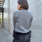 Faux Mink Hem Trim Knit Jacket