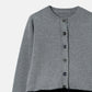 Faux Mink Hem Trim Knit Jacket