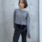 Faux Mink Hem Trim Knit Jacket