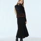 Faux Mink Hem Trim Knit Jacket