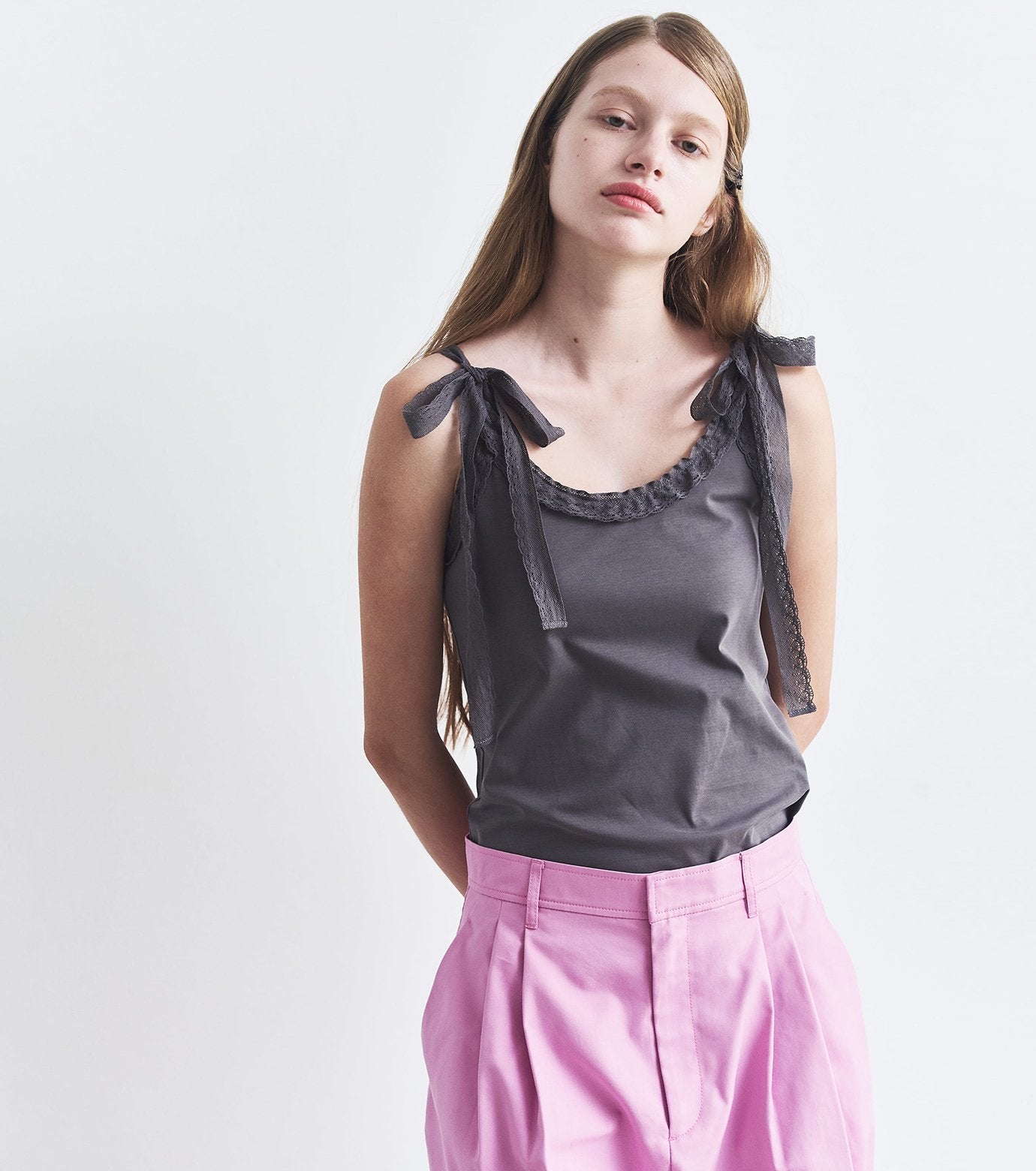 Lace Ribbon Cami Top