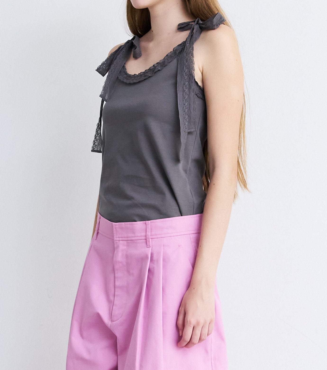 Lace Ribbon Cami Top