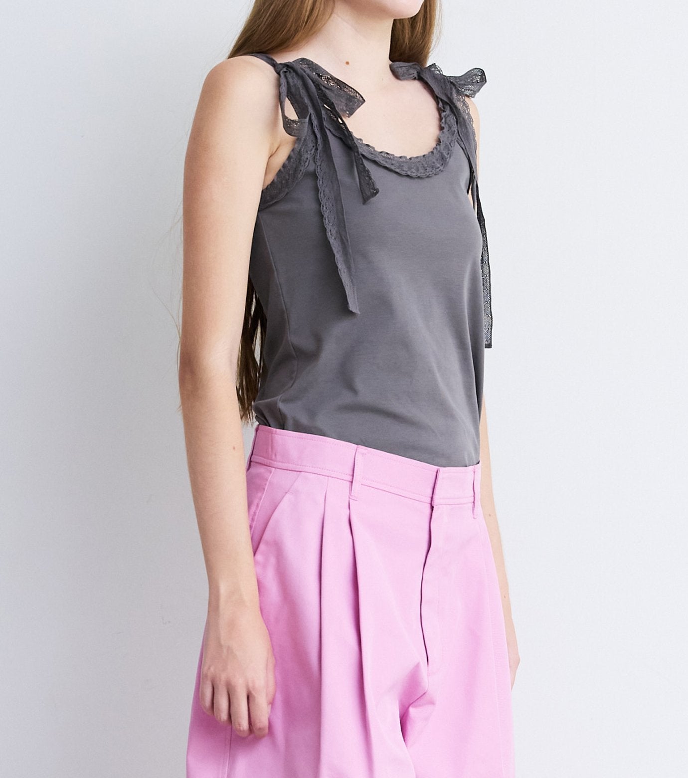 Lace Ribbon Cami Top