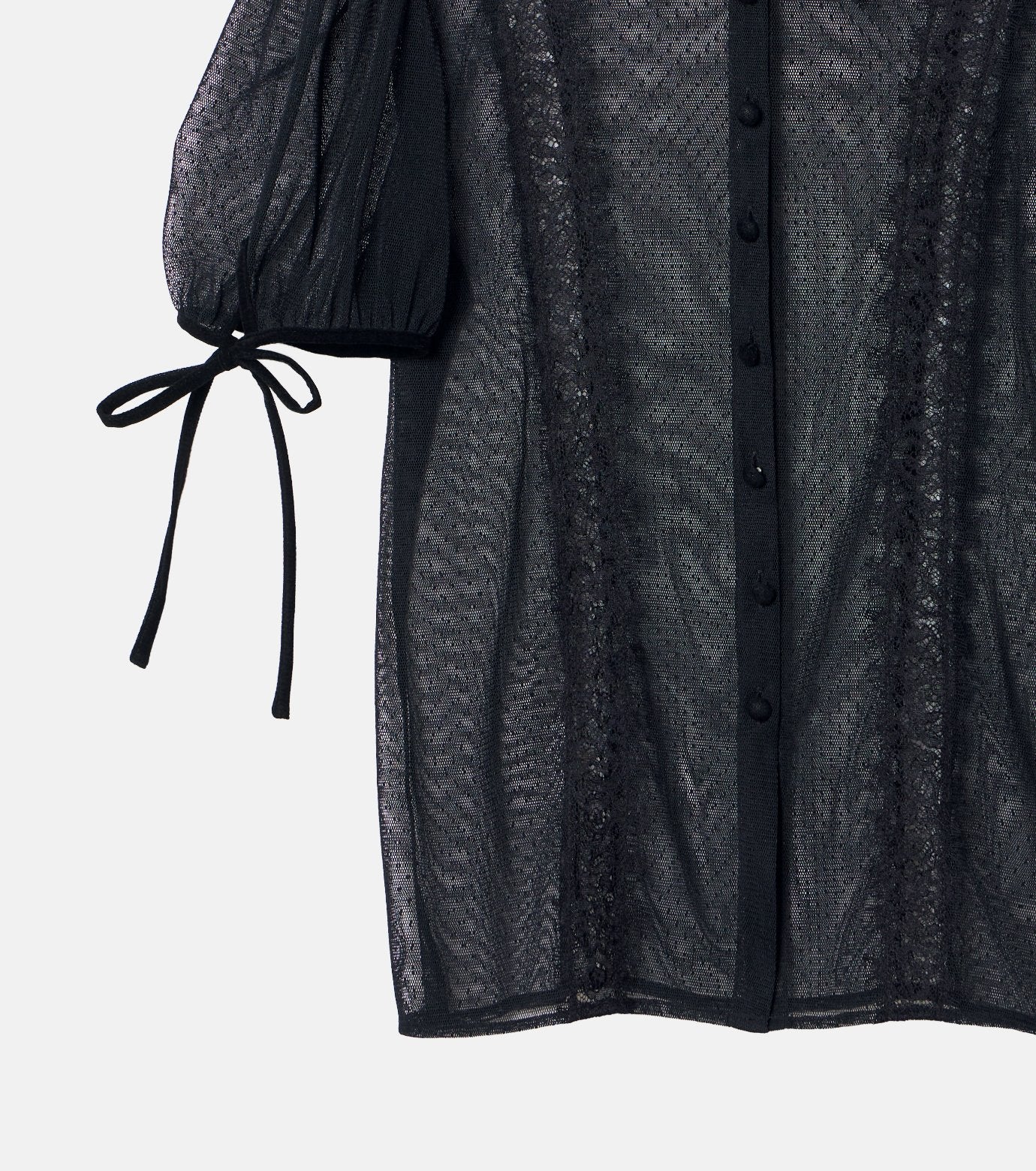 Dot Tulle & Lace Blouse
