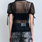 Dot Tulle & Lace Blouse