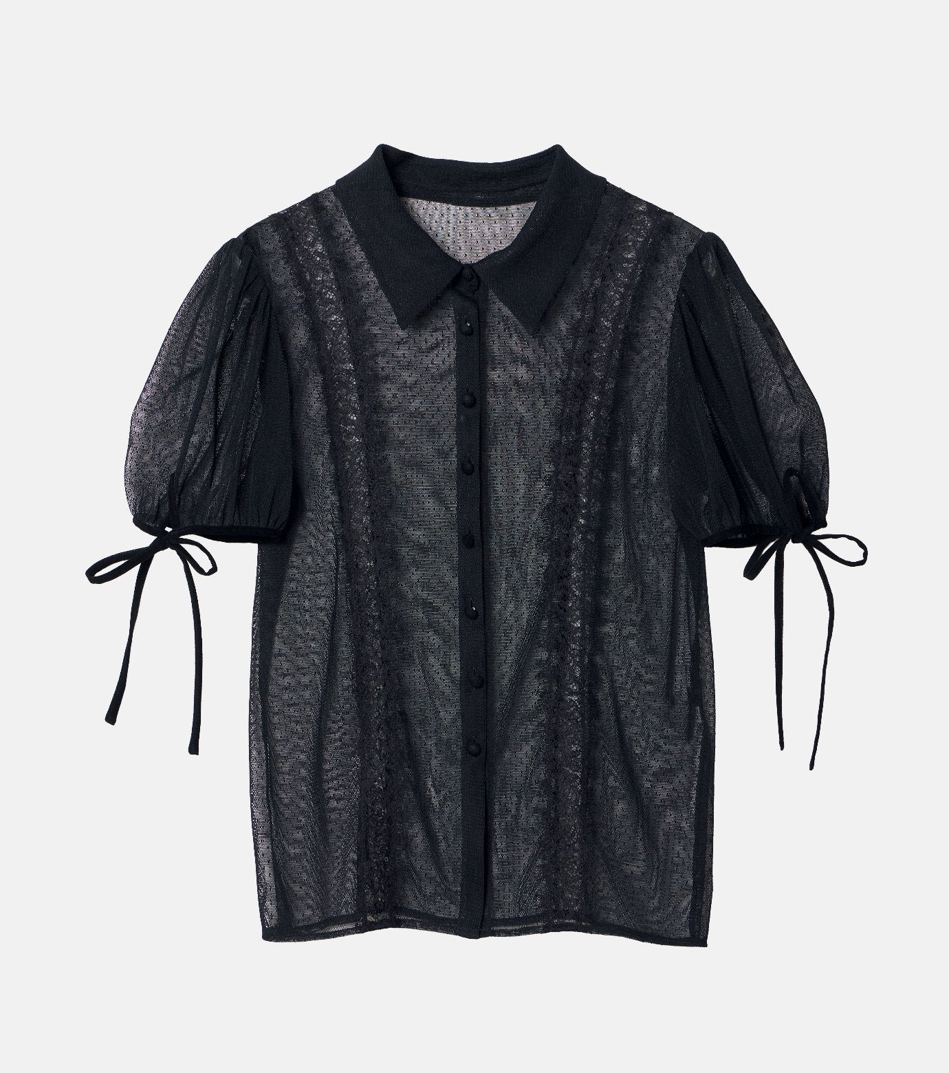 Dot Tulle & Lace Blouse