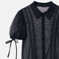 Dot Tulle & Lace Blouse