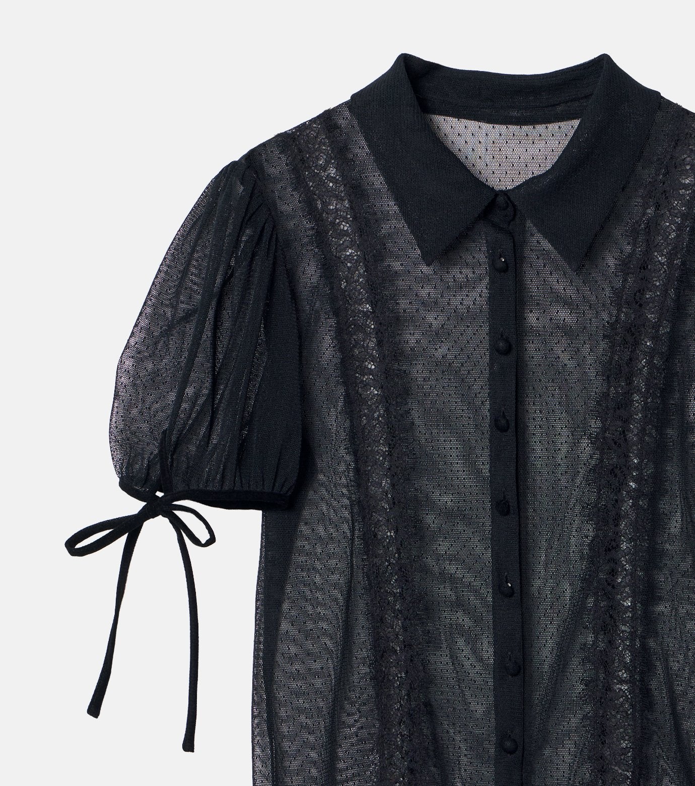 Dot Tulle & Lace Blouse