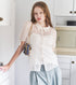 Dot Tulle & Lace Blouse