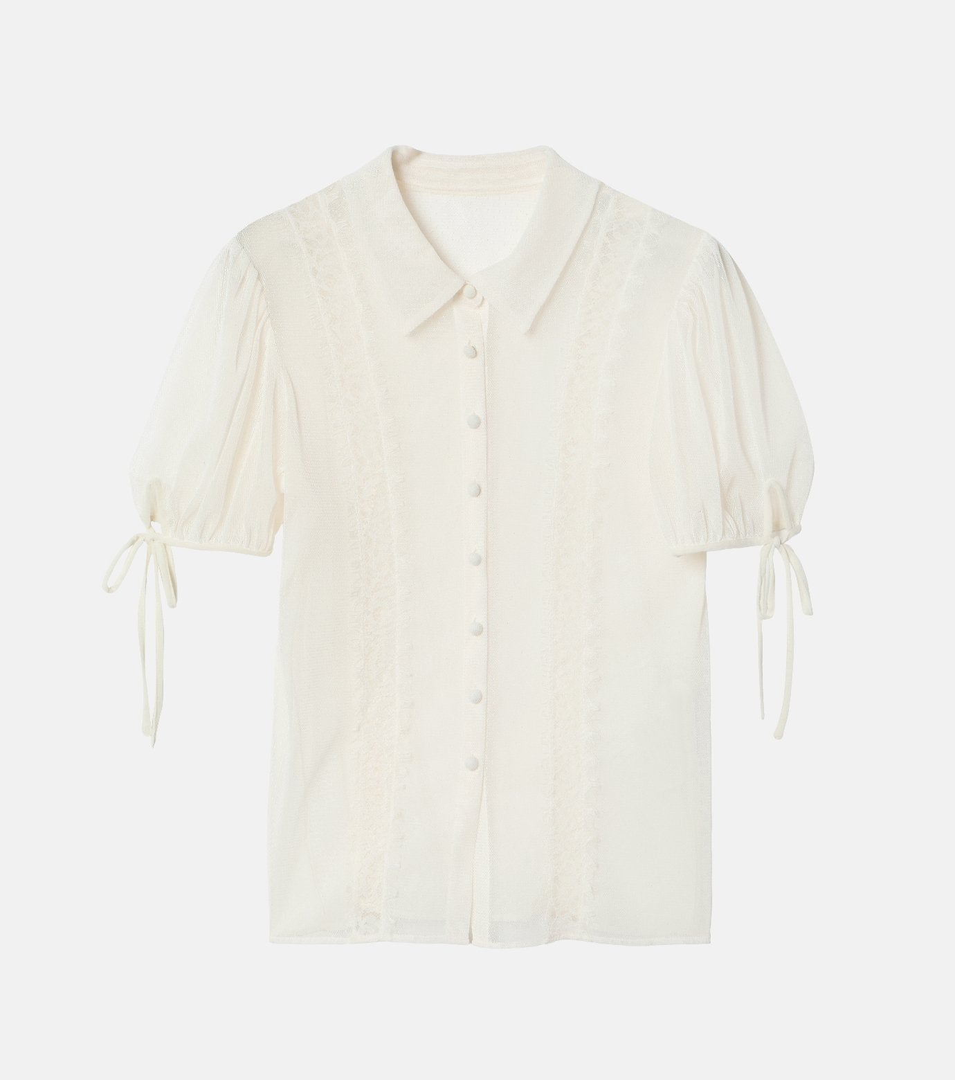 Dot Tulle & Lace Blouse