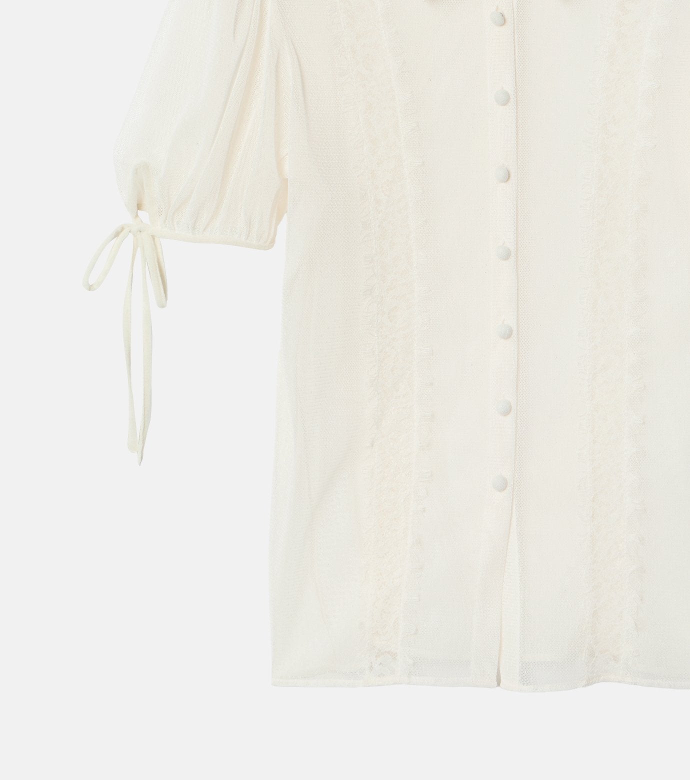Dot Tulle & Lace Blouse