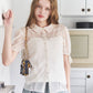 Dot Tulle & Lace Blouse