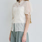 Dot Tulle & Lace Blouse