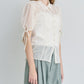 Dot Tulle & Lace Blouse