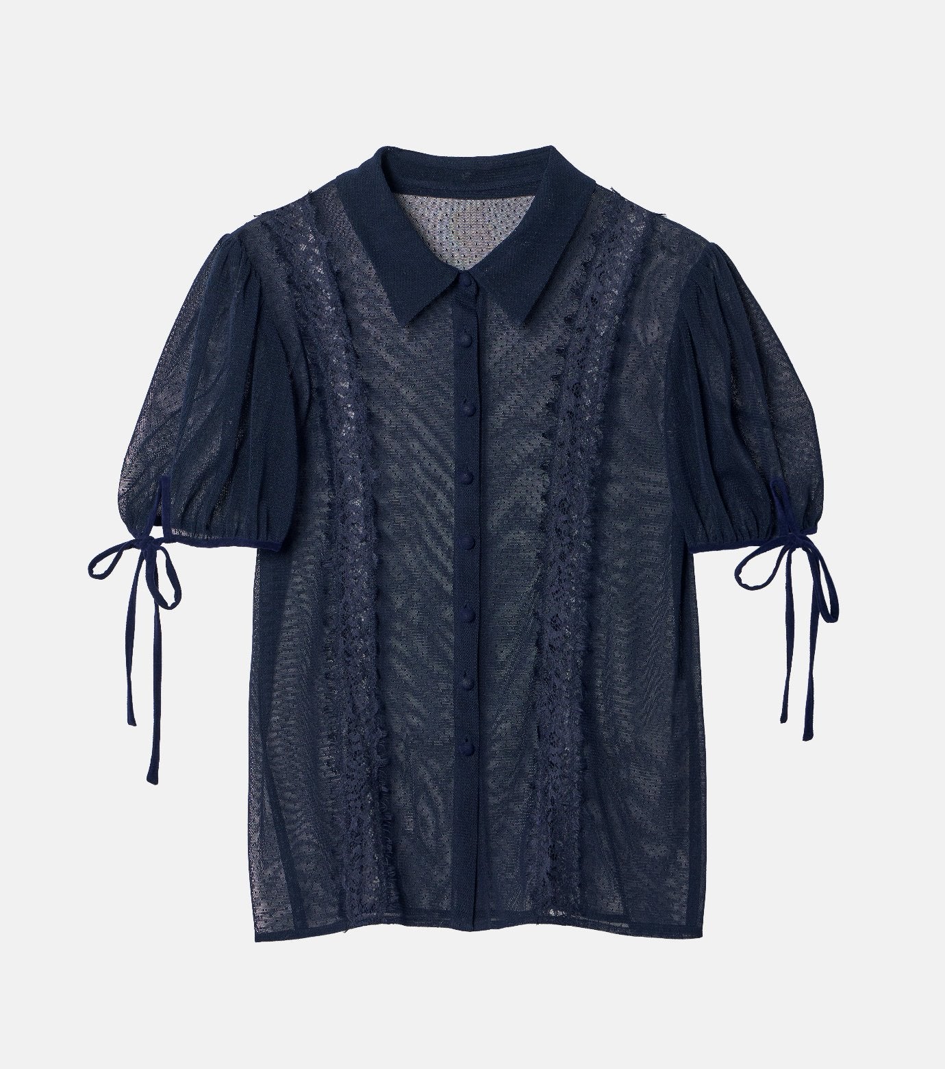 Dot Tulle & Lace Blouse