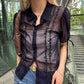 Dot Tulle & Lace Blouse