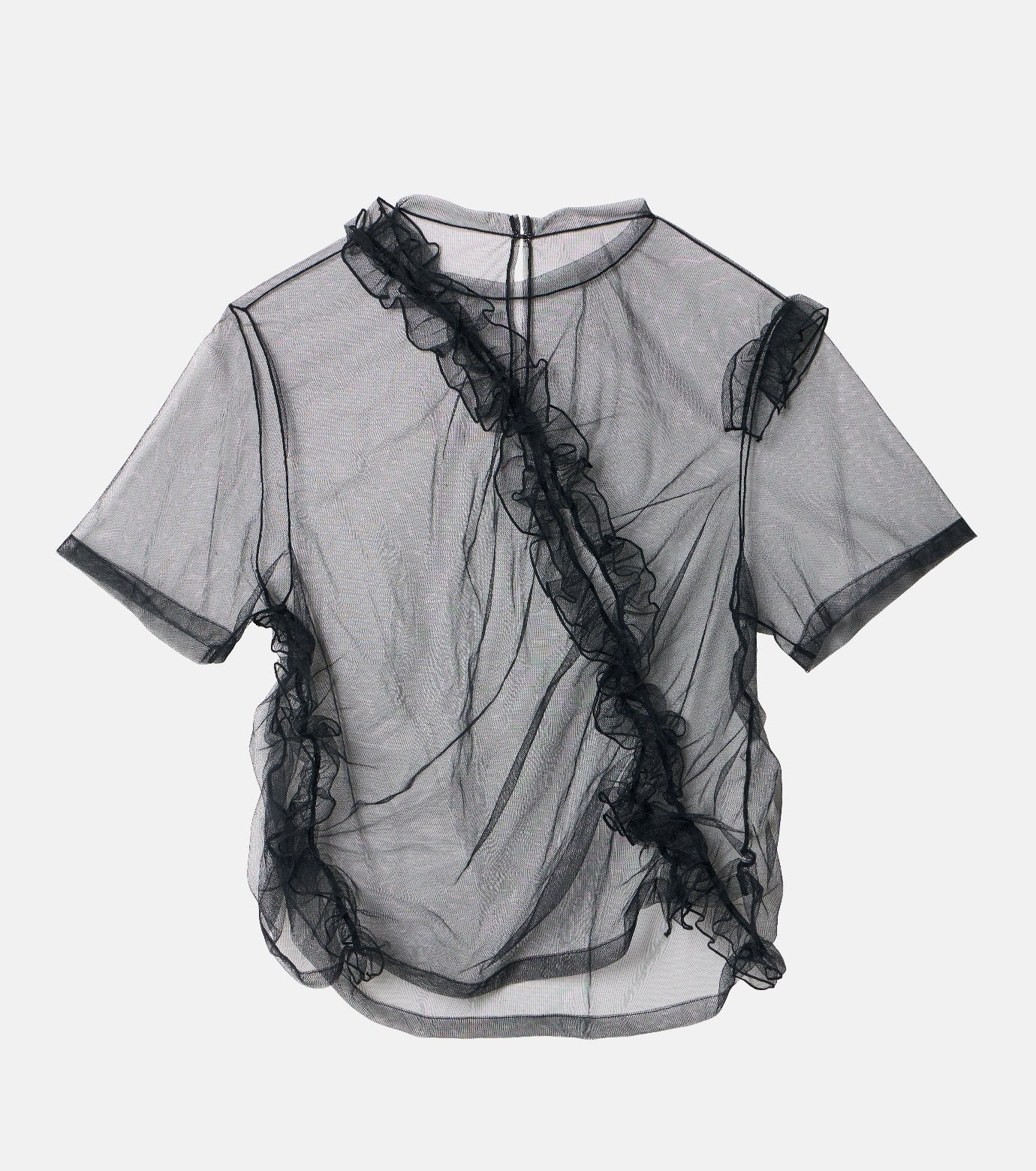 Tulle Ruffle Detail T-Shirt