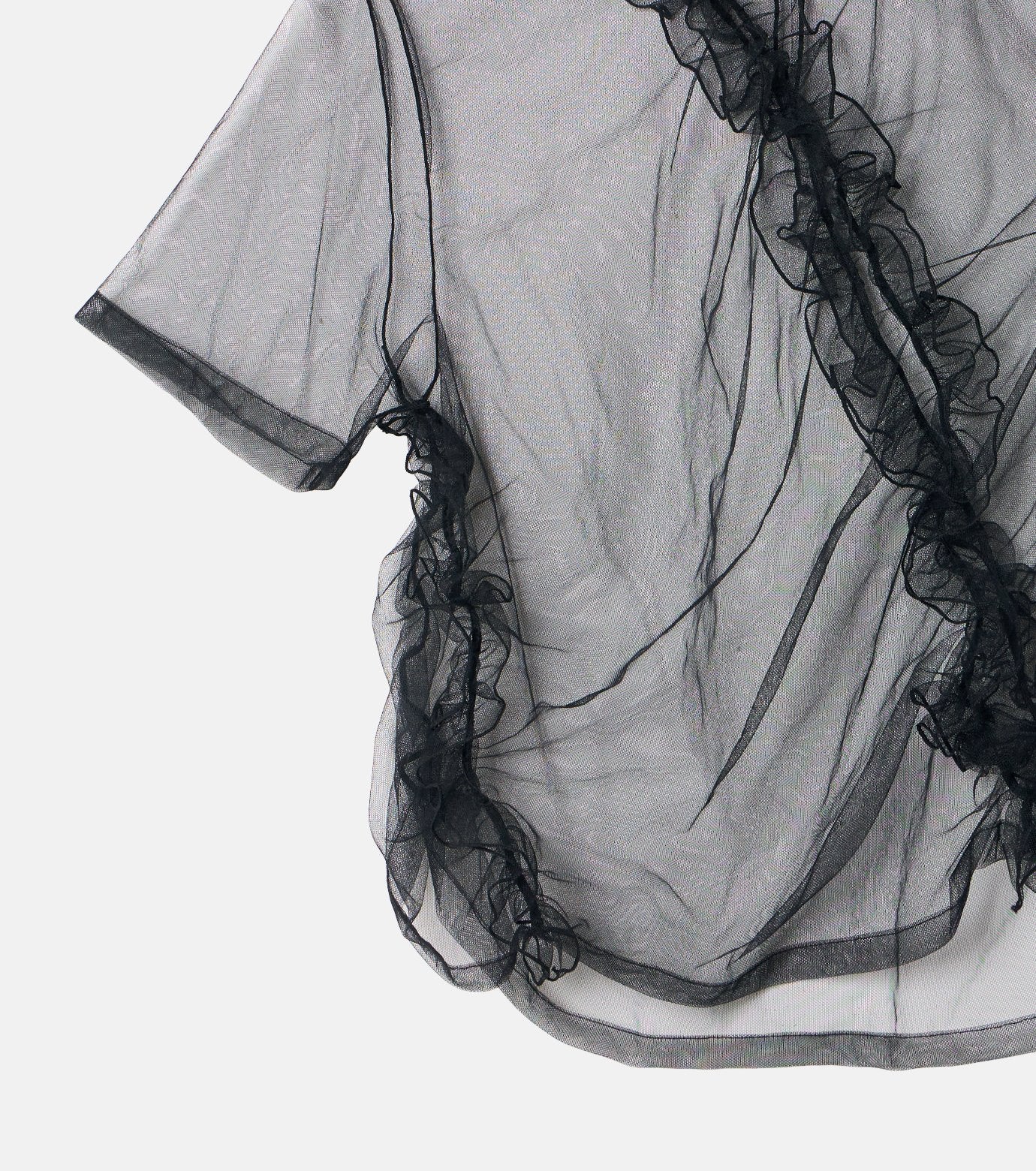 Tulle Ruffle Detail T-Shirt