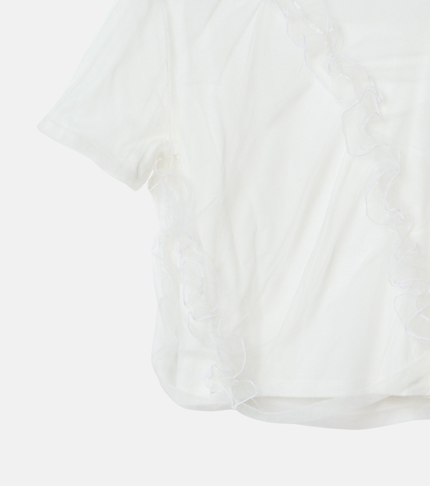 Tulle Ruffle Detail T-Shirt