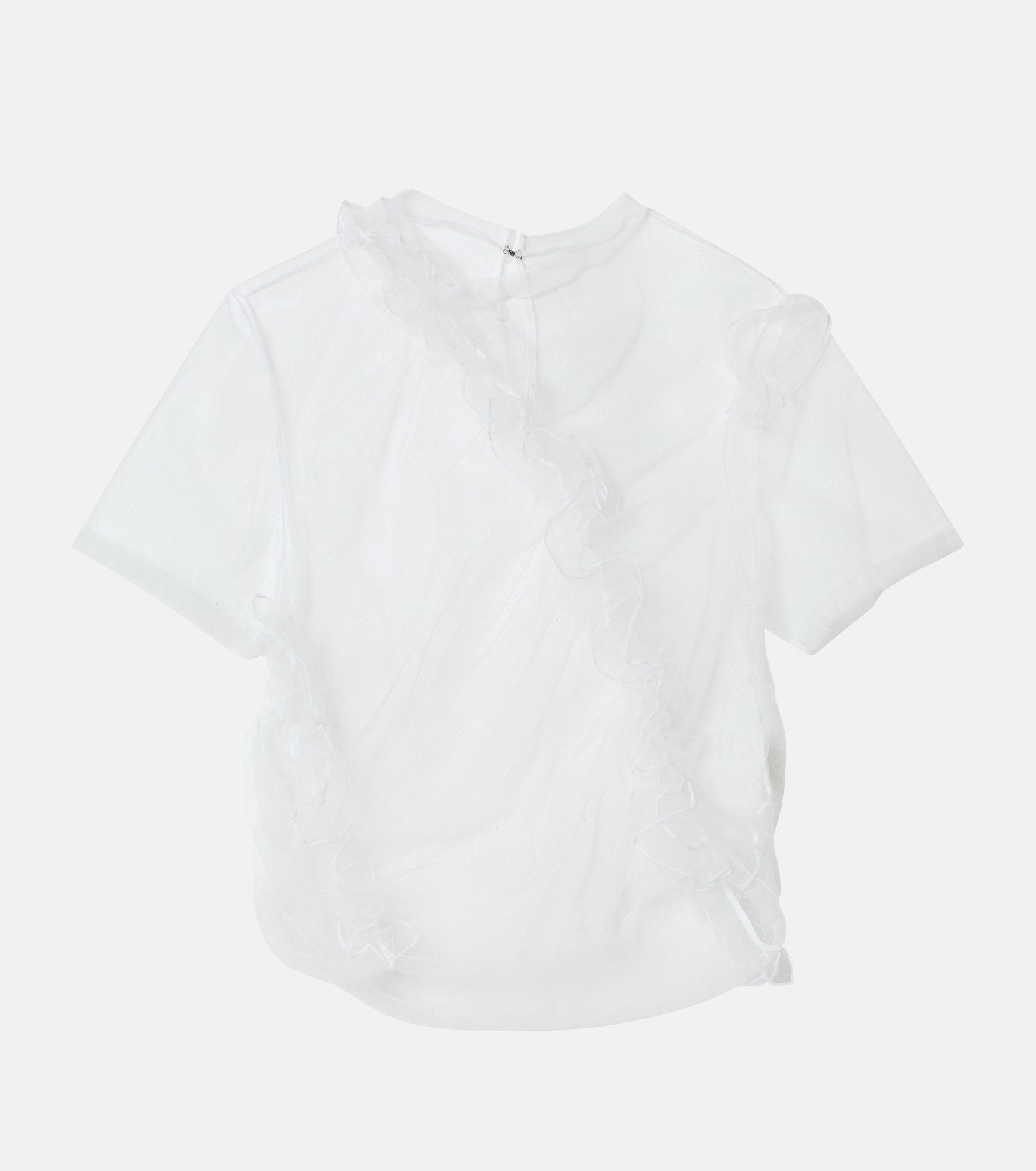 Tulle Ruffle Detail T-Shirt