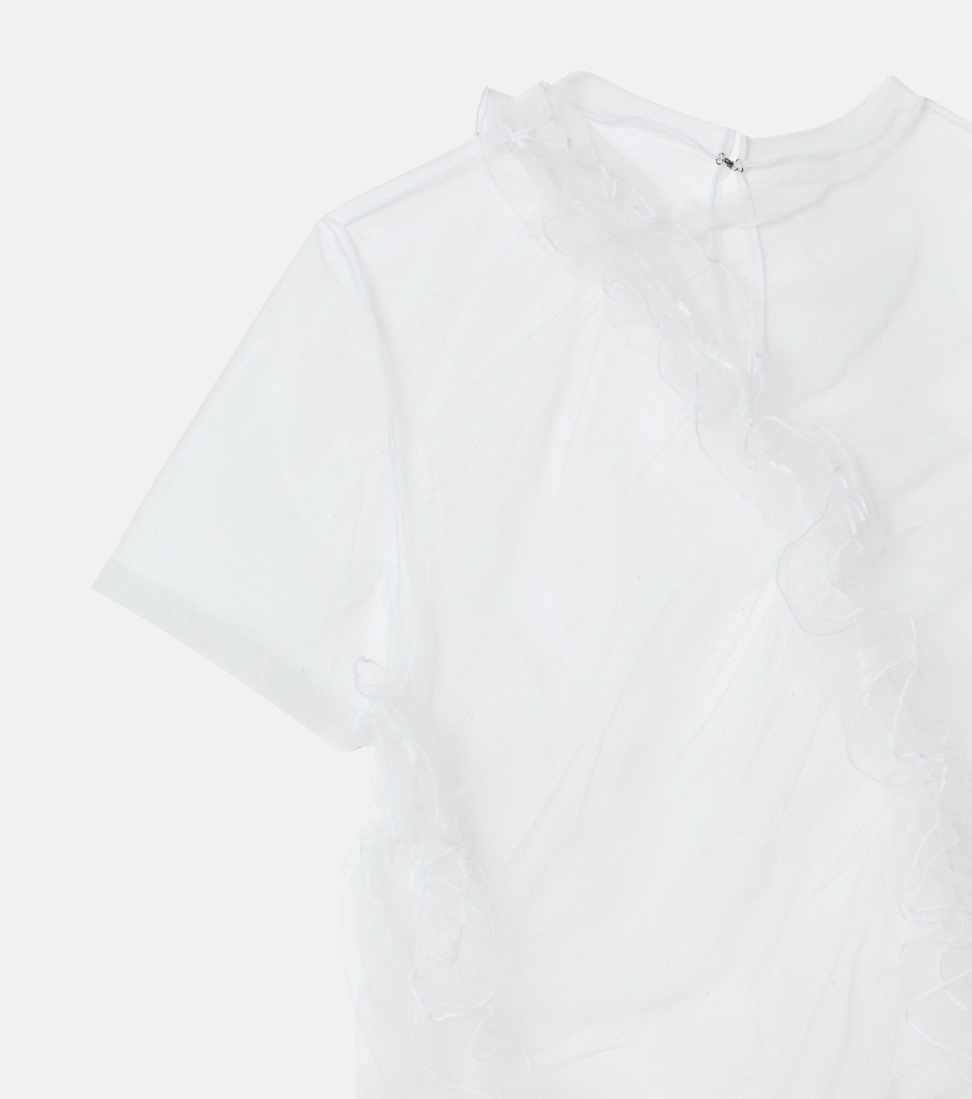 Tulle Ruffle Detail T-Shirt