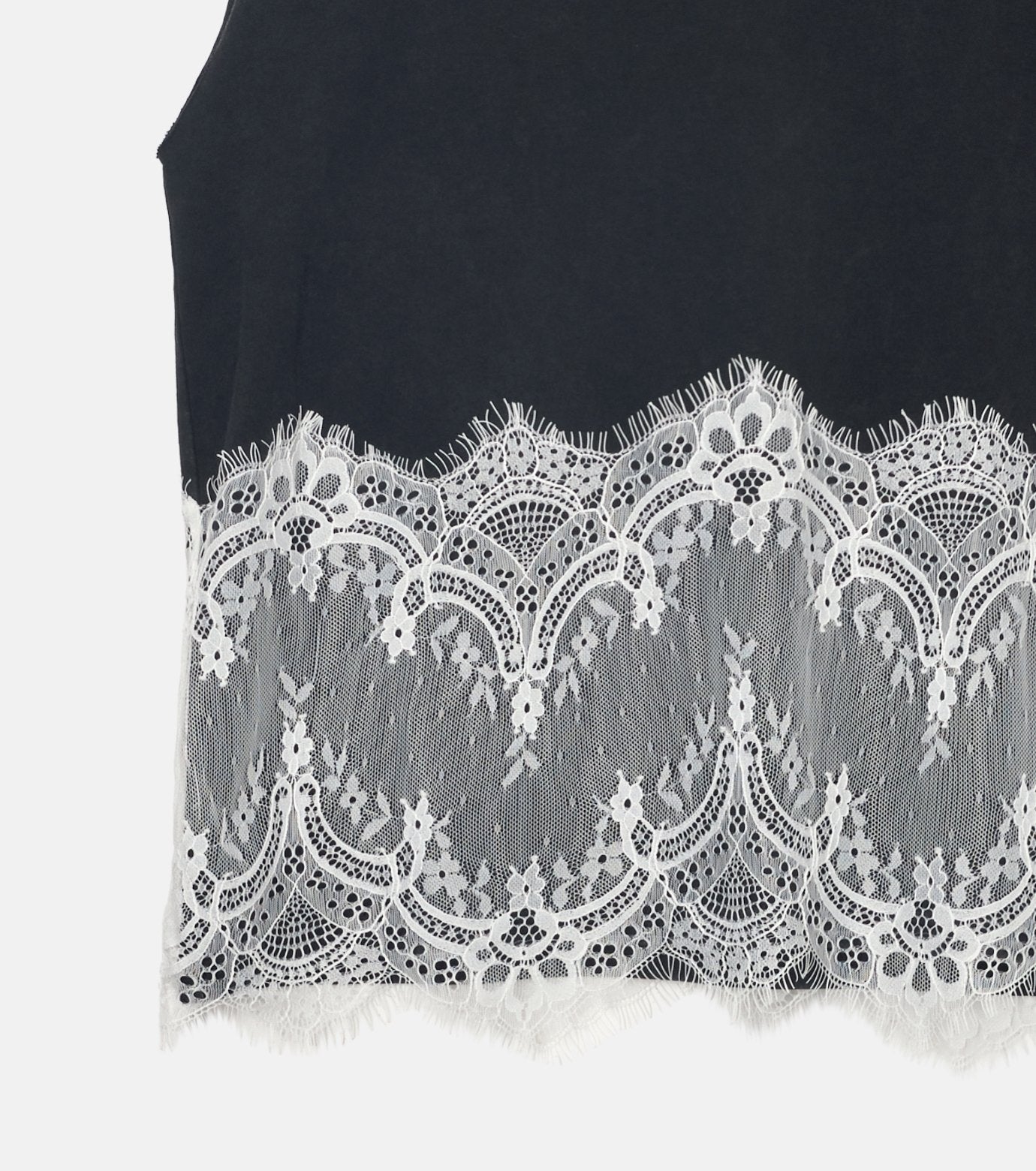 Lace Detail Sleeveless T-Shirt