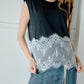 Lace Detail Sleeveless T-Shirt