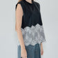 Lace Detail Sleeveless T-Shirt