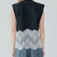 Lace Detail Sleeveless T-Shirt