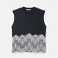 Lace Detail Sleeveless T-Shirt