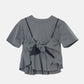 Flared Bow-Detail T-Shirt