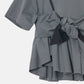 Flared Bow-Detail T-Shirt