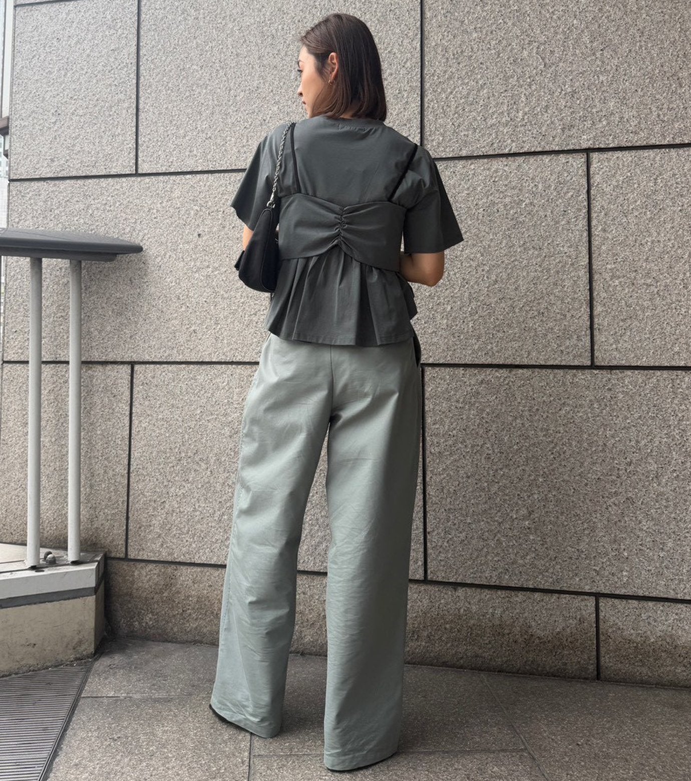 Flared Bow-Detail T-Shirt