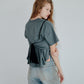 Flared Bow-Detail T-Shirt