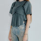 Flared Bow-Detail T-Shirt