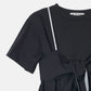 Flared Bow-Detail T-Shirt