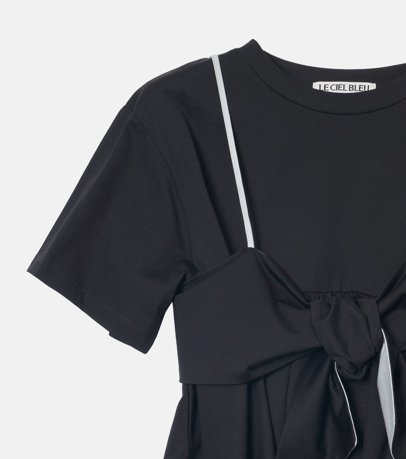 Flared Bow-Detail T-Shirt
