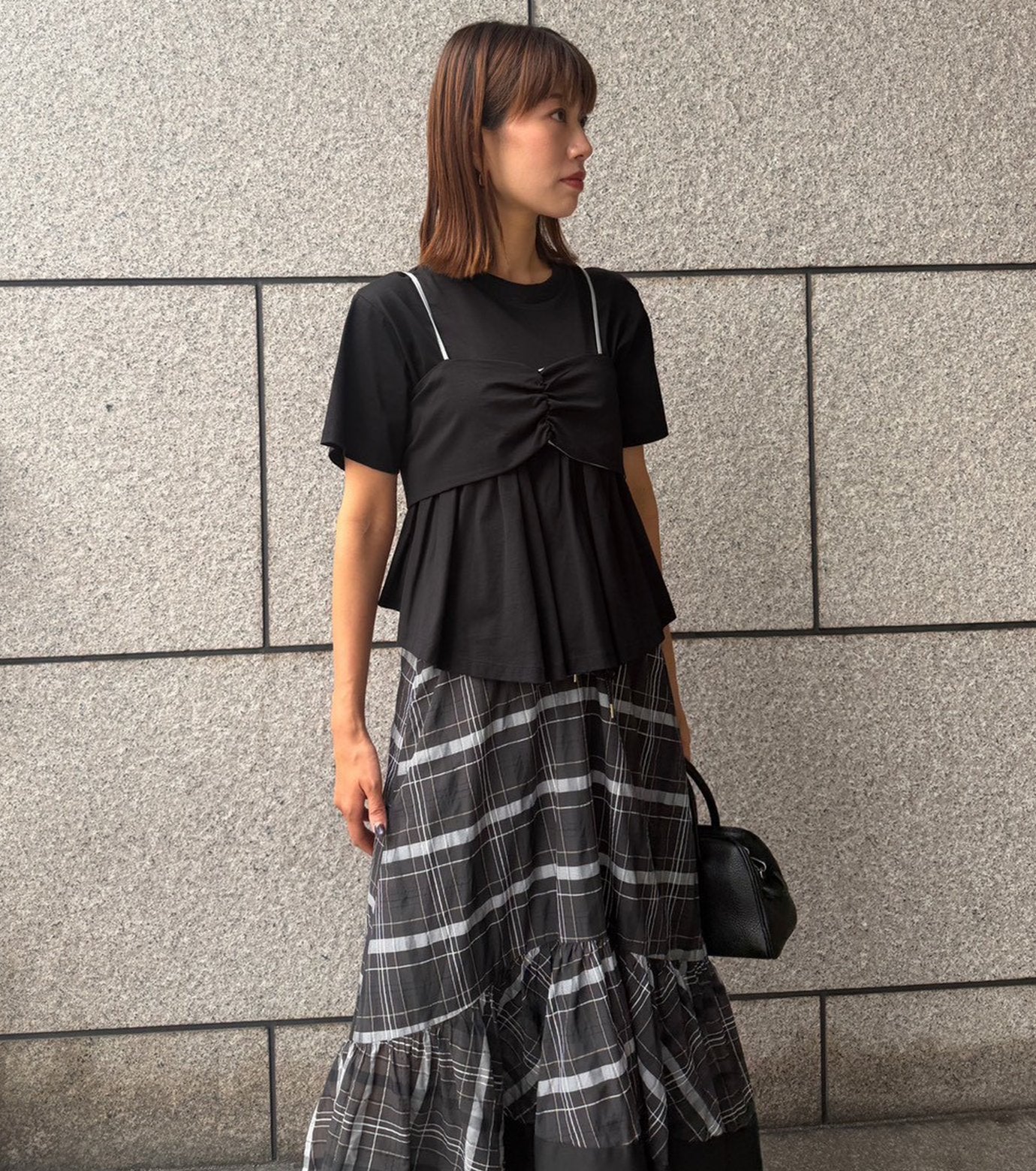 Flared Bow-Detail T-Shirt