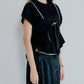 Flared Bow-Detail T-Shirt