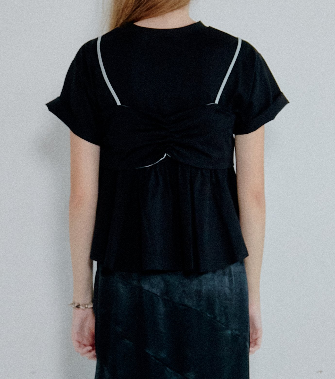 Flared Bow-Detail T-Shirt